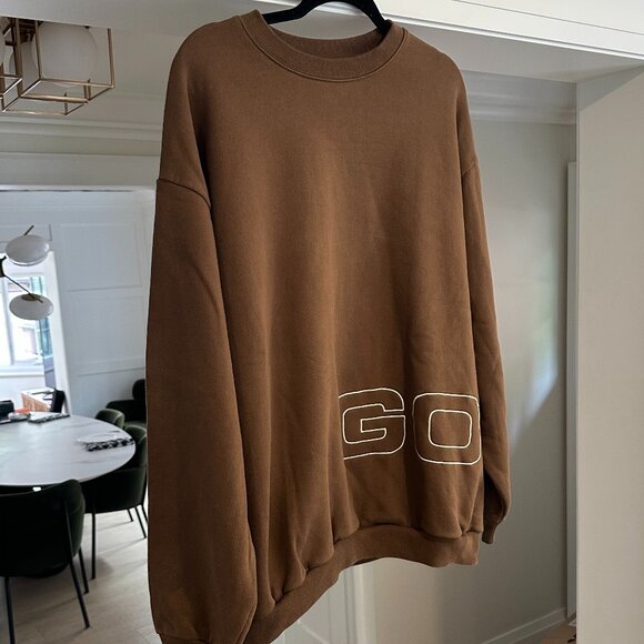 Men's GOLF WANG Brown Nova Crewneck Midweight Sweatshirt - Size XL - Picture 5 of 14